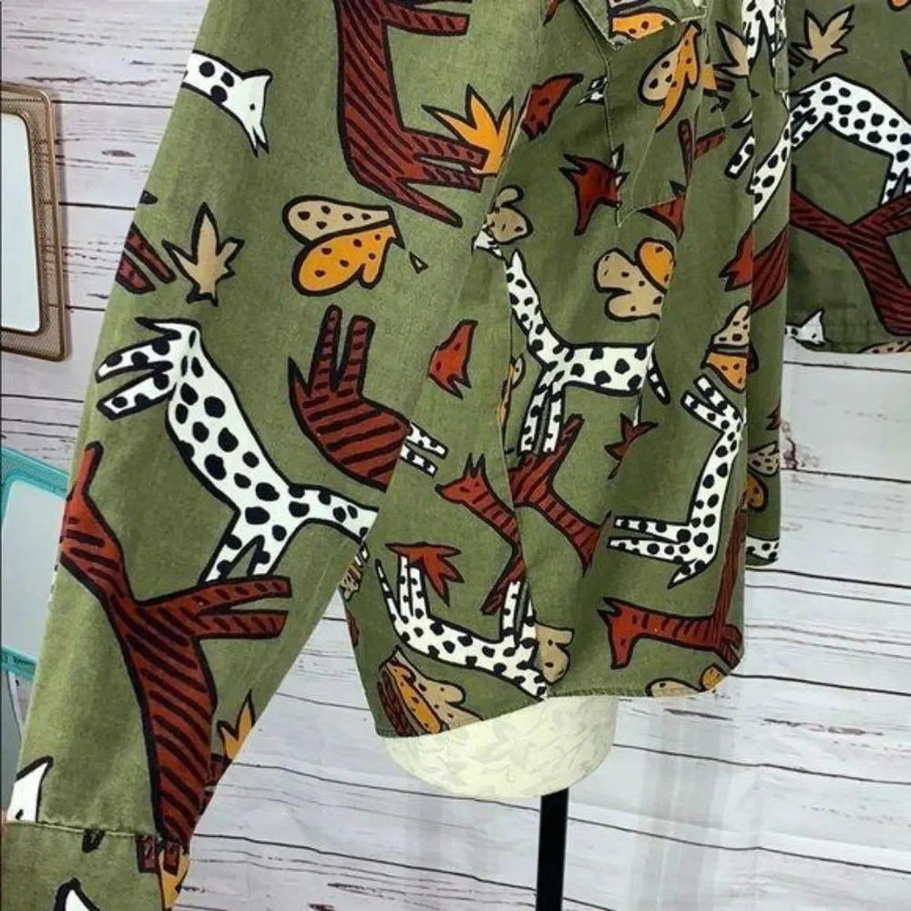 Vintage C.C. Company Women's Cottage Core Animal Print‎ Skirt Set Size Small